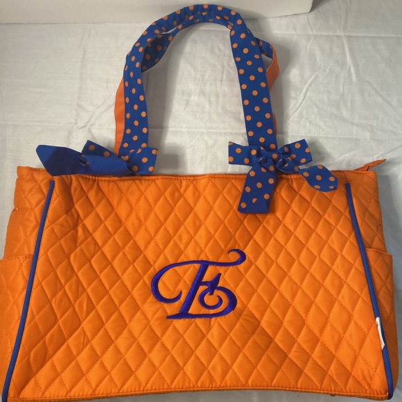 Orange spring time Belva tote bag - Picture 5 of 5